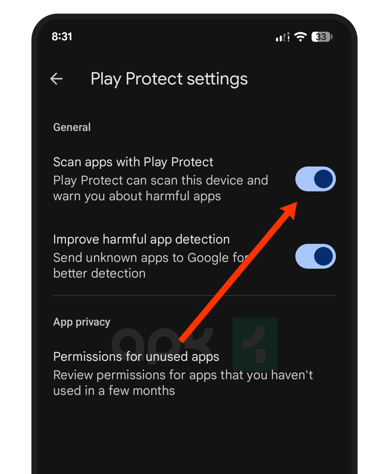 Play Protect Settings